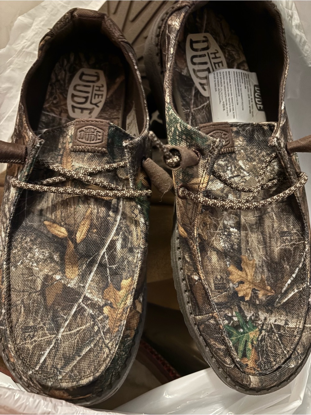 Hey Dude Tan Camouflage Slip-On Loafers - Picture 3 of 8